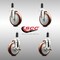 Service Caster 5 Inch 316SS Maroon Poly Swivel 1-1/4 Inch Expanding Stem Caster Brake SCC, 2PK SS316EX20S514-PPUB-MRN-2-TLB-2-114 - alternate 2